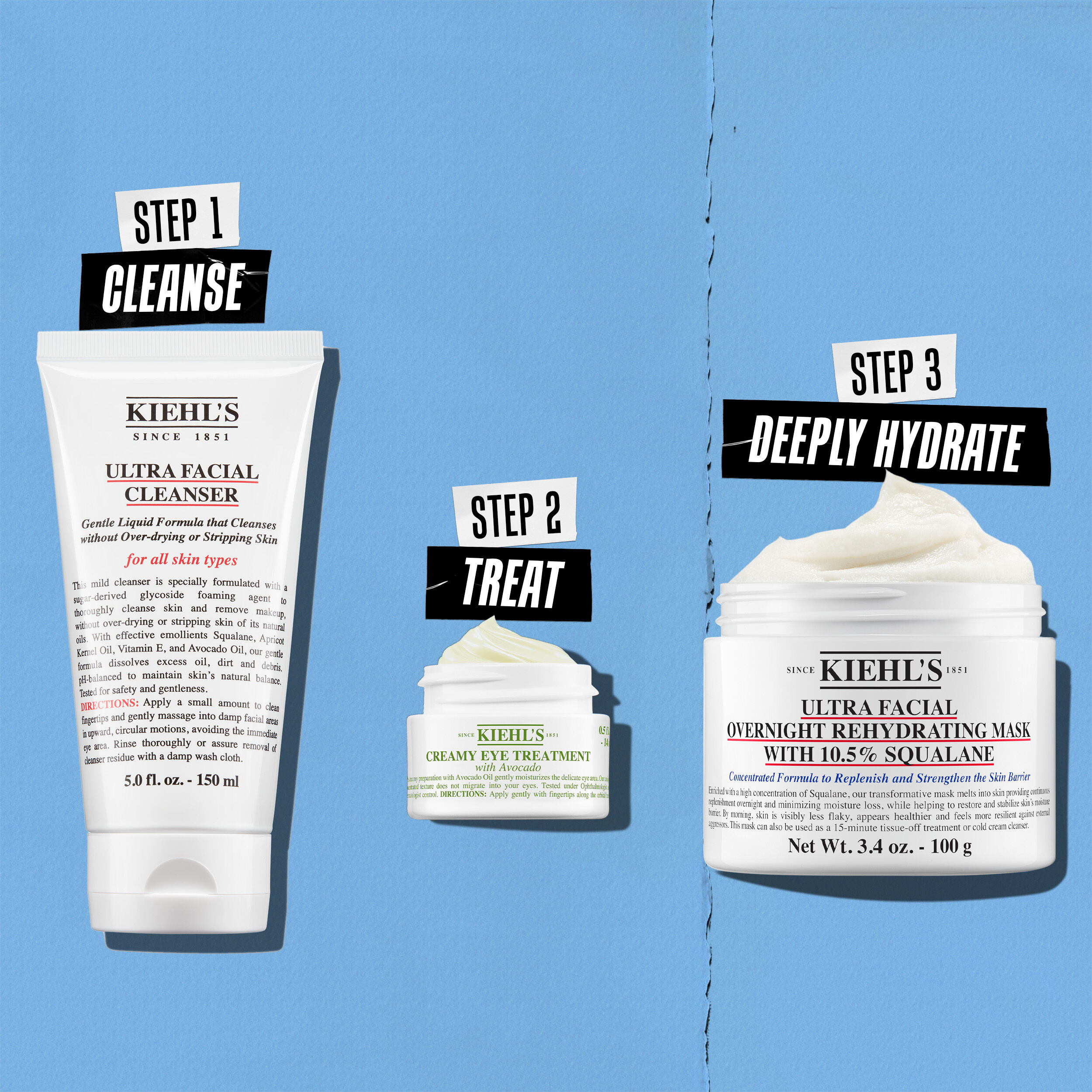 Ultra Facial Overnight Cream Mask with 10.5% Squalane - Kiehl's